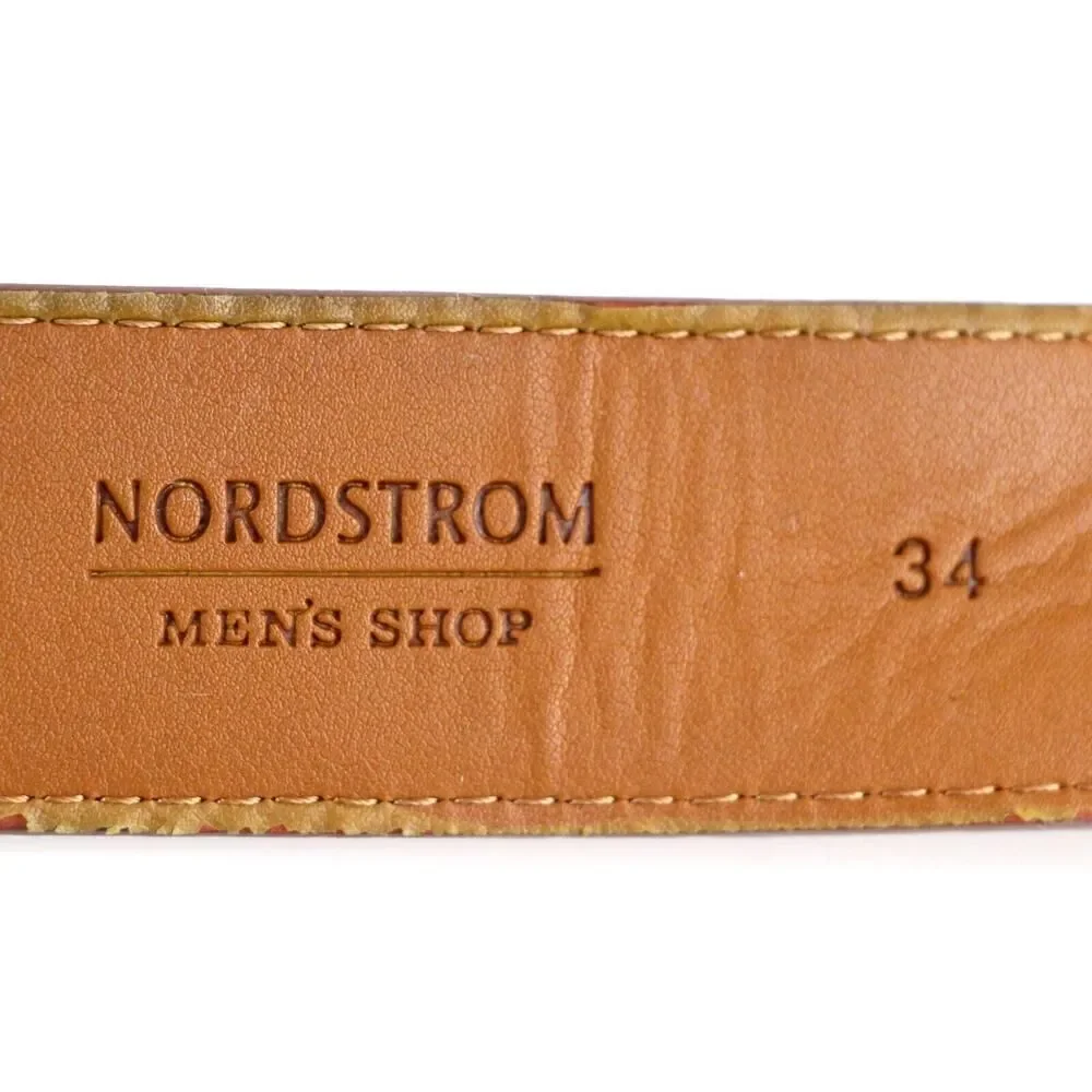 Nordstrom BROWN GENUINE LEATHER 1 3/8